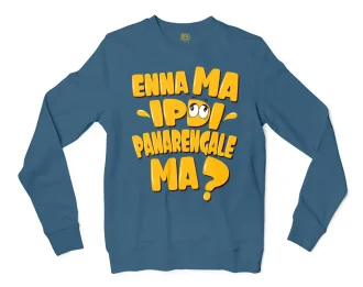 Enna Ma Ipdi Panarengale Ma Men/Unisex Long Sleeve T-Shirt in Indigo Blue Color