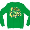 Poda En Chipsu Men/Unisex Long Sleeve Sweatshirt in Irish Green Color