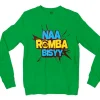 Naa Romba Bisyy Men/Unisex Long Sleeve Sweatshirt in Irish Green Color