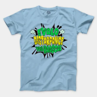 Evalo Distarpance You Raascal Men/Unisex T-Shirt in Light Blue Color