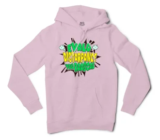 Evalo Distarpance You Raascal Men/Unisex Hoodie in Light Pink Color