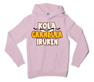 Kola Gaandula Iruken Men/Unisex Hoodie in Light Pink Color