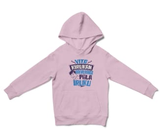 Vita Kirukan Aakiruvanga Pola Iruku Unisex Youth Hoodie in Light Pink Color