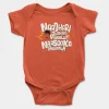 Naadhari Thanam Pannalum Naasookka Pananum Short Sleeve Baby Onesie in Orange Color