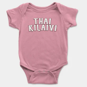 Thai Kilaivi Short Sleeve Baby Onesie in Pink Color