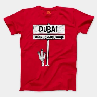 Dubai Kuruku Sandhu Men/Unisex T-Shirt in Red Color