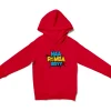 Naa Romba Bisyy Unisex Youth Hoodie in Red Color