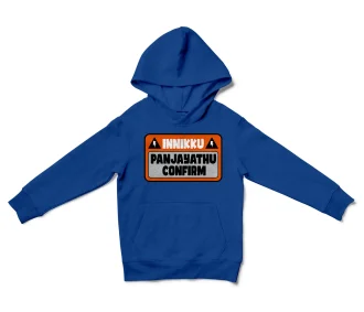 Innikku Panjayathu Confirm Unisex Youth Hoodie in Royal Color
