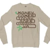 Money Comes Today Goes Tomorrow Ya Men/Unisex Long Sleeve T-Shirt in Sand Color