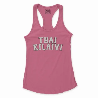 Thai Kilaivi Women's Racerback Tank in Solid Hot Pink Color
