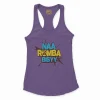Naa Romba Bisyy Women's Racerback Tank in Solid Purple Rush Color