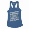 Naan Eppo Varuven, Eppadi Varuvennu, Yaarukum Theriyadhu Women's Racerback Tank in Solid Royal Color