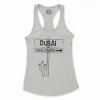 Dubai Kuruku Sandhu Women's Racerback Tank in Solid White Color