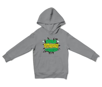 Evalo Distarpance You Raascal Unisex Youth Hoodie in Sport Grey Color