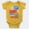 Vekkam Maanam Soodu Soranai Laam Bank La Fixed Deposit La Potu Vechurkom Short Sleeve Baby Onesie in Yellow Color