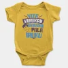 Vita Kirukan Aakiruvanga Pola Iruku Short Sleeve Baby Onesie in Yellow Color
