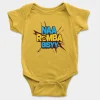 Naa Romba Bisyy Short Sleeve Baby Onesie in Yellow Color